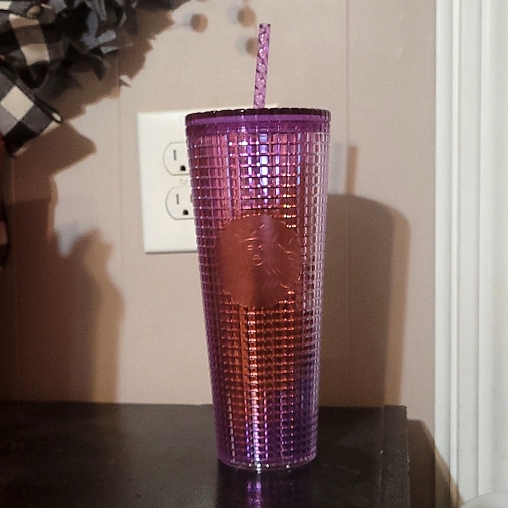 Starbucks purple/orange grid BNWT